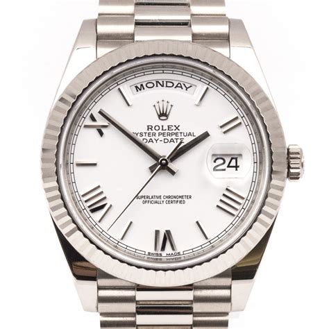 white gold presidential rolex for sale|rolex presidential 40mm white gold.